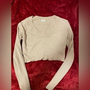 cropped long sleeve shirt from garage